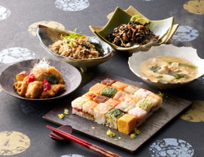 「梅の花」 なみはや寿司と4種の和惣菜セット